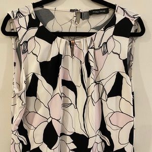Printed Ivanka Trump Sleeveless Blouse